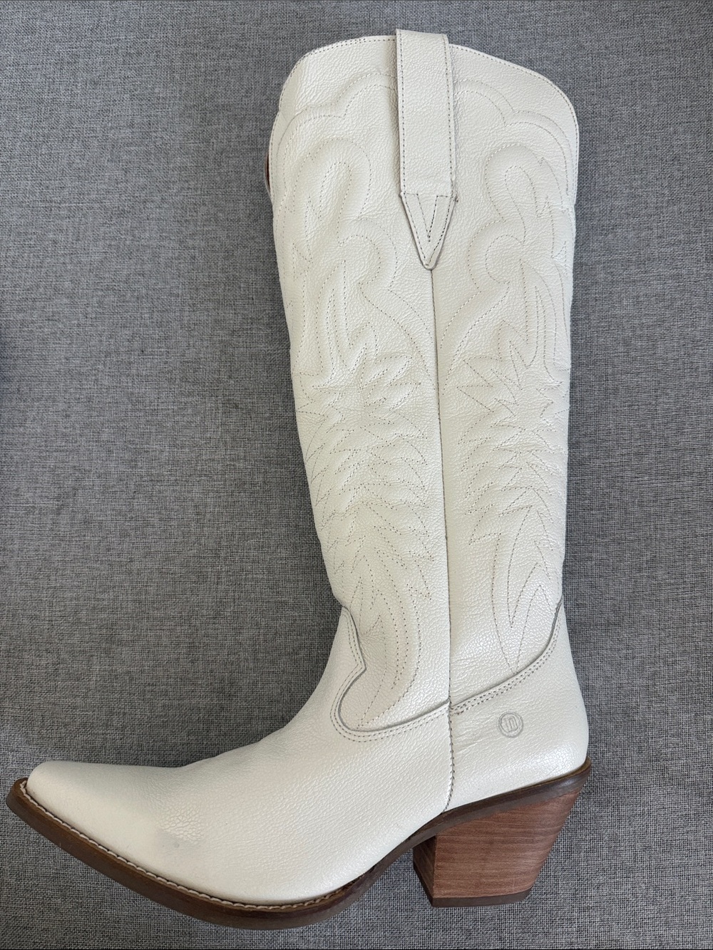 Dingo Raisin Kane leather White Tall Western Cowboy Boots Snip Toe - Picture 3 of 14